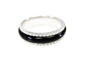 Modern Onyx and Diamond Eternity Band