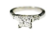 Modern Princess Cut Diamond Ring