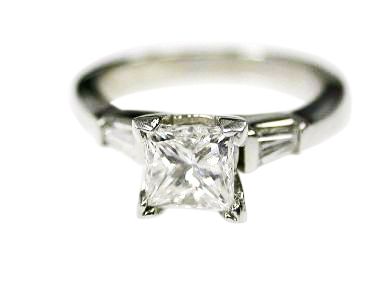 Modern Princess Cut Diamond Ring