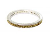 Modern Yellow Sapphire Eternity Band