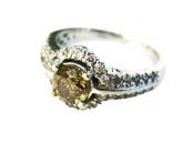 Modern Brown Diamond Ring