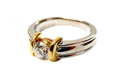 Modern Diamond Solitaire Engagement Ring