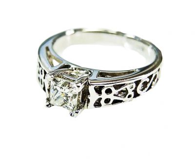 Modern Diamond Solitaire Engagement Ring