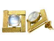 Cabochon Moonstone Earrings