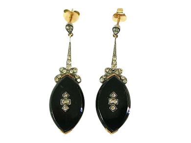 Vintage Onyx Earrings