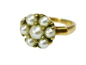 Vintage Pearl Cluster Ring