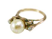 Vintage Cultured Pearl 14kt Ring