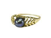 Vintage Tahitian Black Pearl Ring
