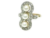 Pearl and Diamond Ring