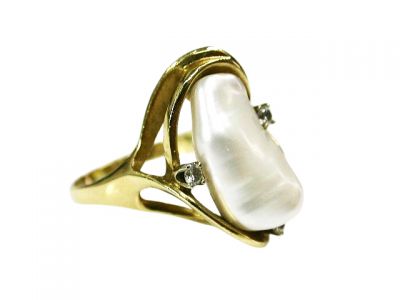 Pearl and Diamond Ring