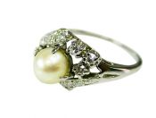 Pearl and Diamond Ring