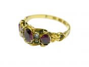 Victorian Ruby and Pearl 12kt Ring