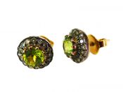 Vintage 1.73ct Peridot 18kt Earrings