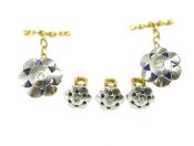 Vinage Platinum Diamond and Sapphire Cufflinks