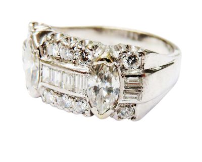 Retro 1.93ct Diamond Platinum Ring