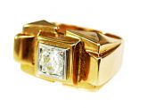 Retro Diamond Solitaire Ring