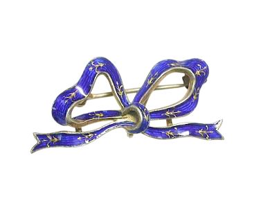 Enamel Ribbon Brooch
