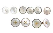 Ryrie Edwardian Mother of Pearl Cufflink Dress Set