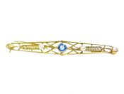 Sapphire Bar Brooch