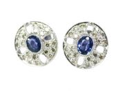 Art Deco Inspired Sapphire and Diamond Earrings