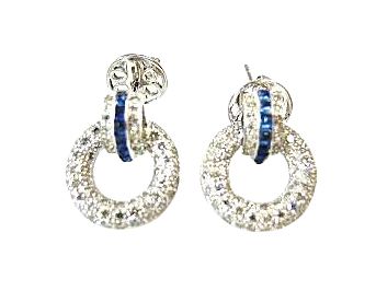 Vintage Style Sapphire and Diamond Earrings