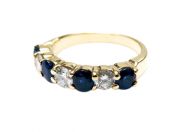 Vintage .53ct Diamond and 1.43ct Sapphire 14kt Ring