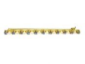 Sapphire and Pearl Brooch