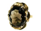 Smoky Quartz Floral Ring