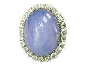 Vintage Star Sapphire and Diamond Ring 