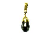 Tahitian Black Pearl and Diamond Pendant Enhancer