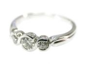 Modern Three Stone Diamond Ring