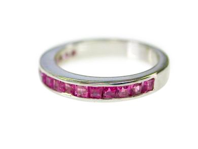 Vintage Tourmaline Half Eternity Band
