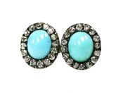 Turquoise and Diamond Earrings