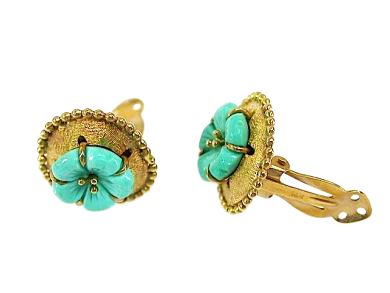 Vintage Turquoise Earring Clips