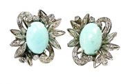 Turquoise Cluster Earrings