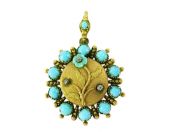 Turquoise Mourning Brooch
