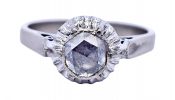 Victorian .23ct Diamond Solitaire Platinum Ring