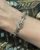 Pink Sapphire and Pearl Crescent and Star Bangle