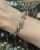 Pink Sapphire and Pearl Crescent and Star Bangle