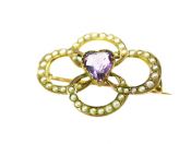 Victorian Amethyst Brooch