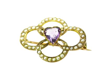Victorian Amethyst Brooch
