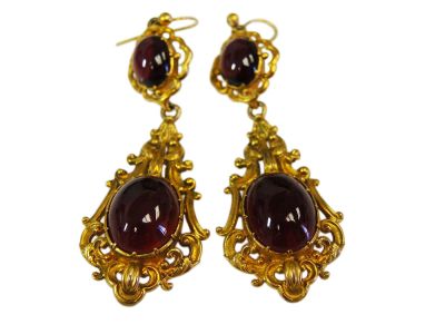 Victorian Garnet 9kt Earrings