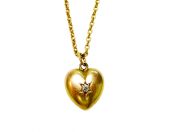 Victorian Gold and Diamond Heart Pendant