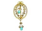 Victorian Turquoise Brooch