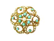 Victorian Turquoise Brooch