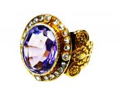 Vintage Amethyst and Diamond Ring