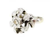 Vintage Diamond Solitaire Bow Ring