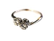 Vintage Diamond Toi et Moi Ring