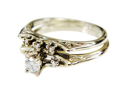 Vintage Diamond Wedding Rings Set