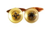 Vintage Diamond and Plastic Cufflinks